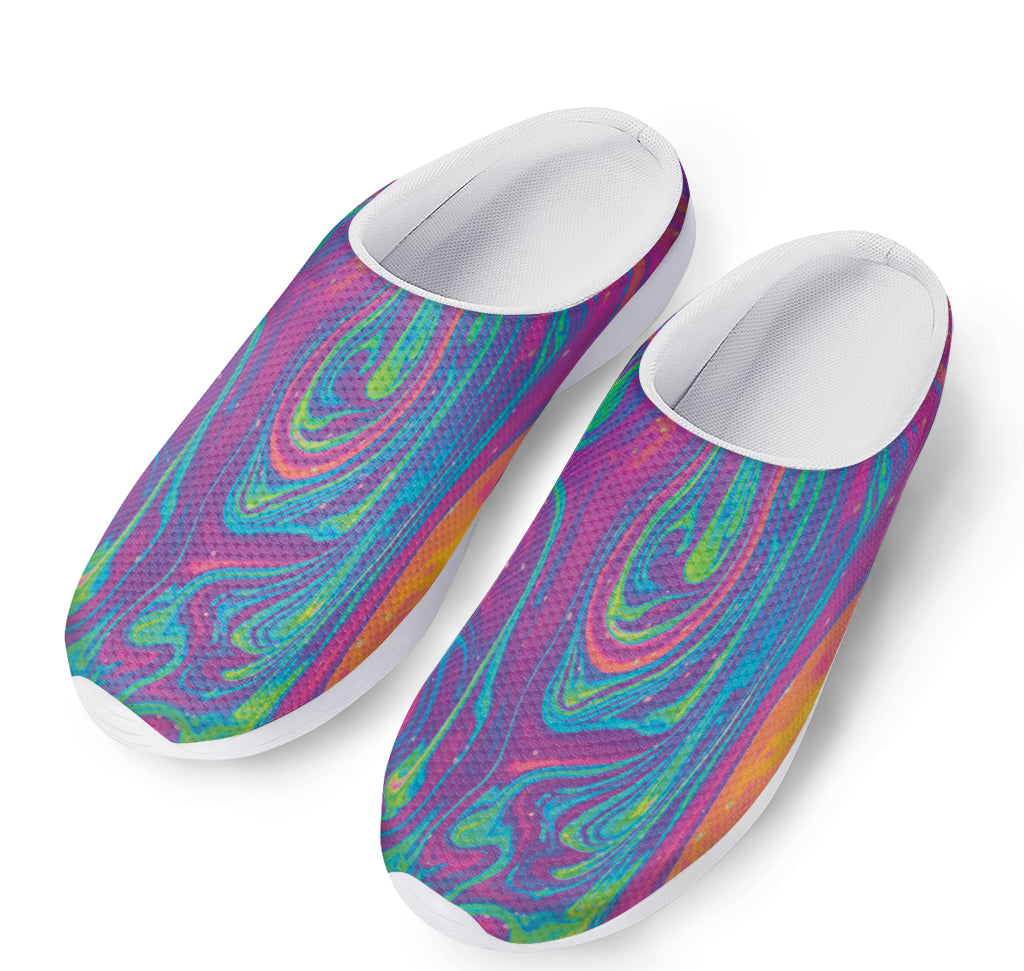 Psychedelic Liquid Print Mesh Casual Shoes