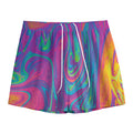 Psychedelic Liquid Print Mesh Shorts