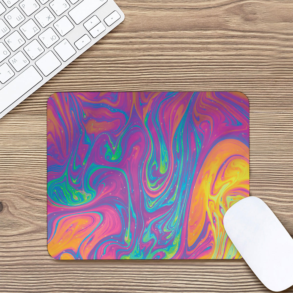 Psychedelic Liquid Print Mouse Pad