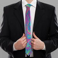 Psychedelic Liquid Print Necktie