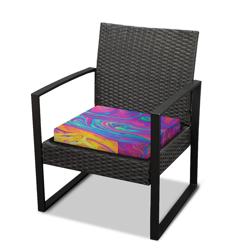 Psychedelic Liquid Print Outdoor Seat Cushion Cover