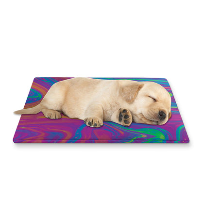 Psychedelic Liquid Print Pet Cooling Mat Cover