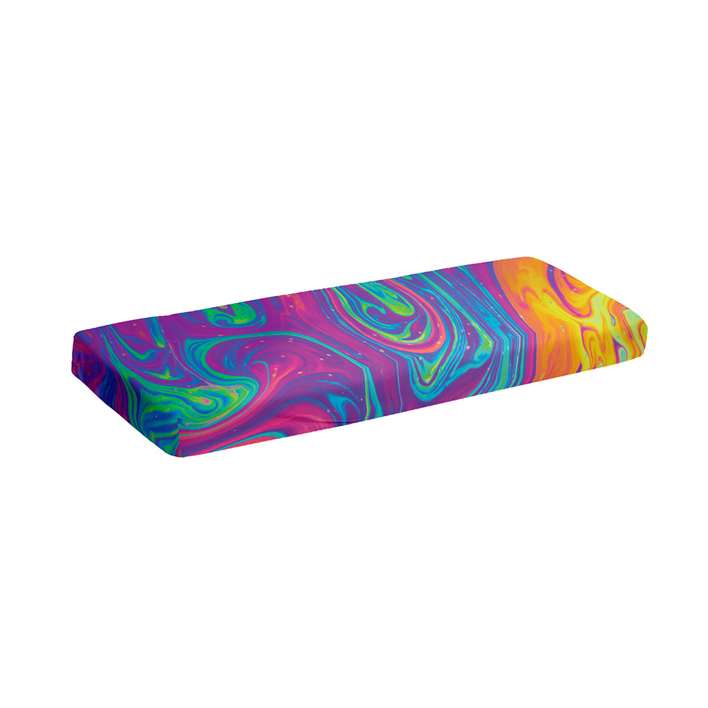 Psychedelic Liquid Print Piano Keyboard Cover