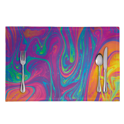 Psychedelic Liquid Print Placemat