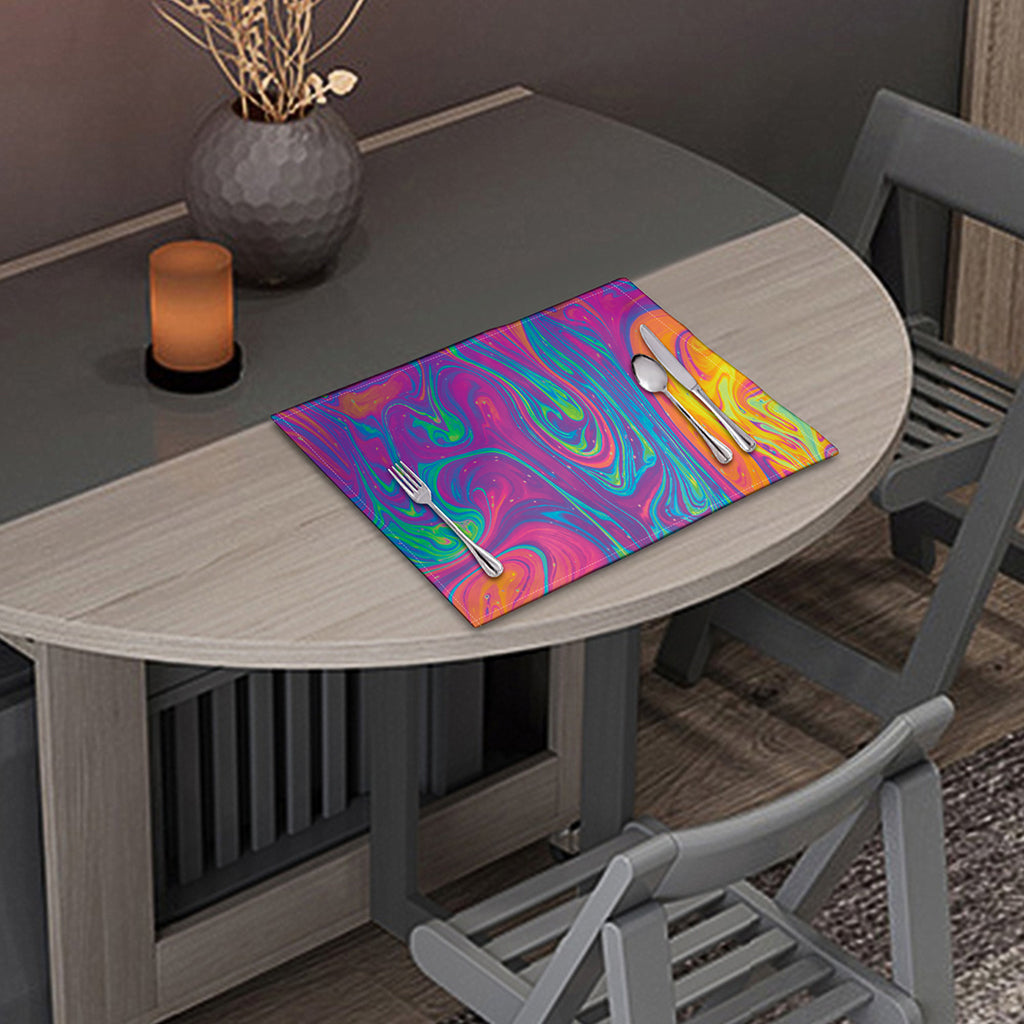 Psychedelic Liquid Print Placemat