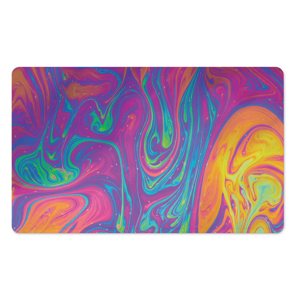 Psychedelic Liquid Print Polyester Doormat