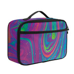 Psychedelic Liquid Print Portable Lunch Bag