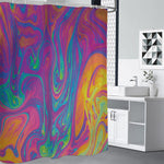 Psychedelic Liquid Print Premium Shower Curtain