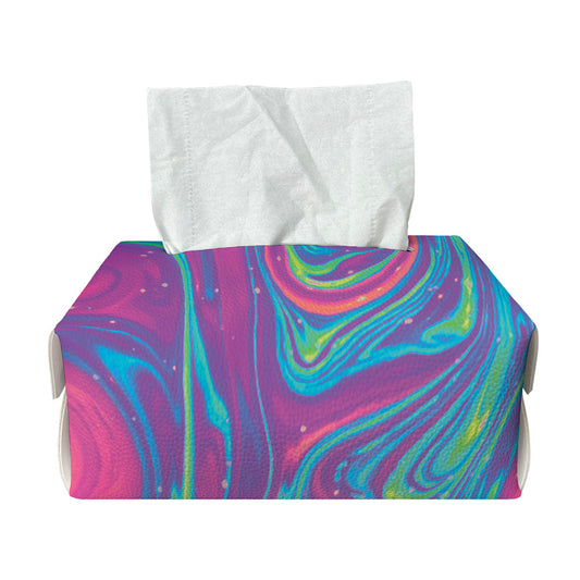 Psychedelic Liquid Print Rectangle Tissue Box Cover