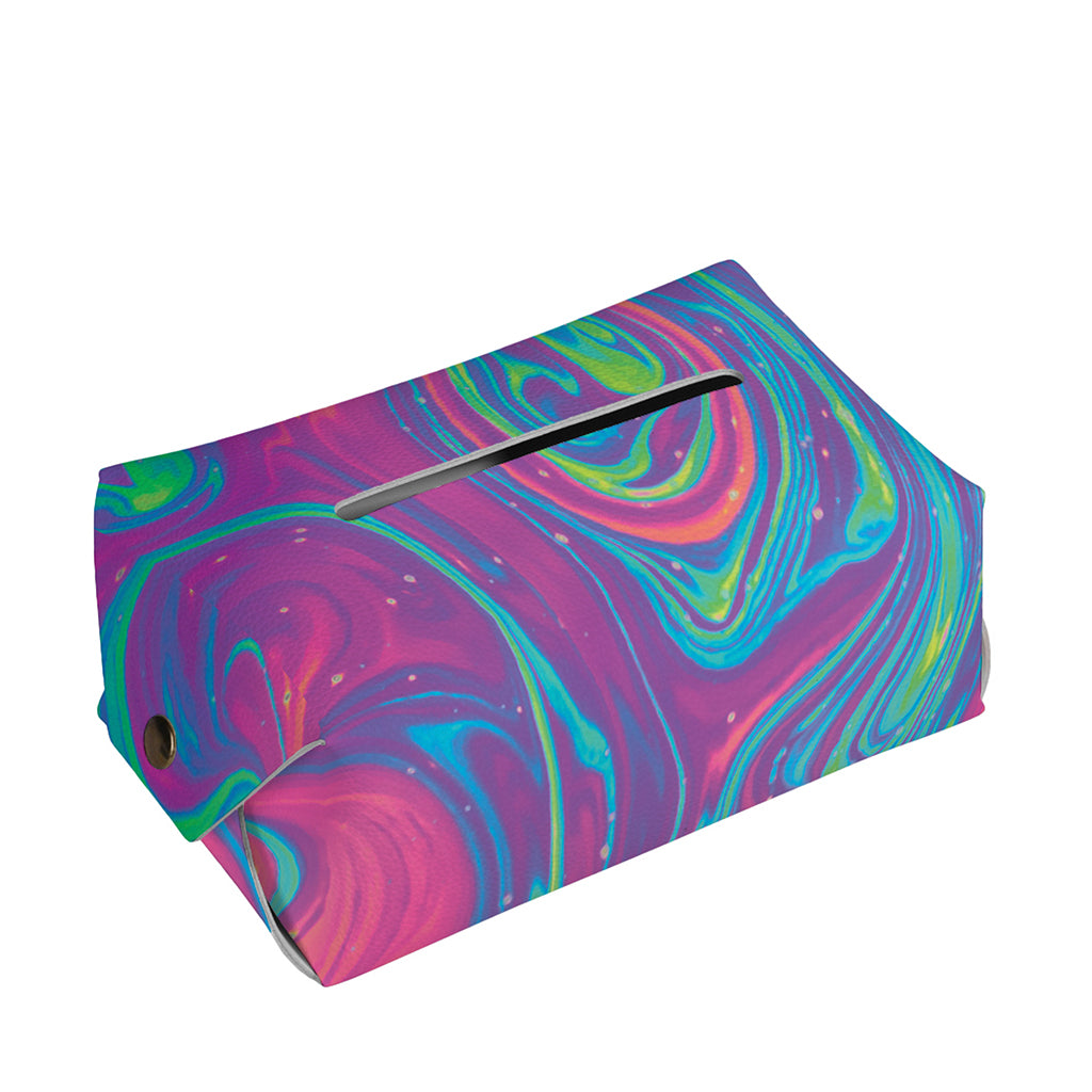 Psychedelic Liquid Print Rectangle Tissue Box Cover