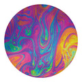 Psychedelic Liquid Print Round Blanket