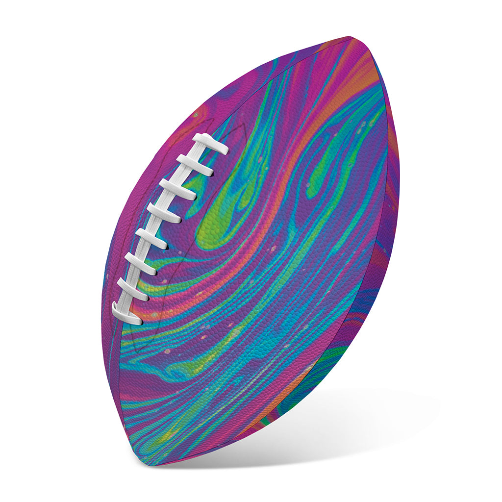 Psychedelic Liquid Print Rugby Ball