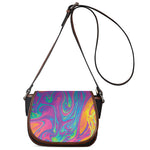 Psychedelic Liquid Print Saddle Bag