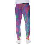 Psychedelic Liquid Print Scuba Joggers