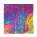Psychedelic Liquid Print Silk Bandana