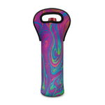 Psychedelic Liquid Print Single Neoprene Wine Tote