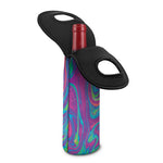 Psychedelic Liquid Print Single Neoprene Wine Tote