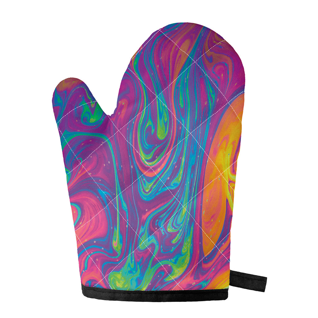 Psychedelic Liquid Print Single Oven Mitt