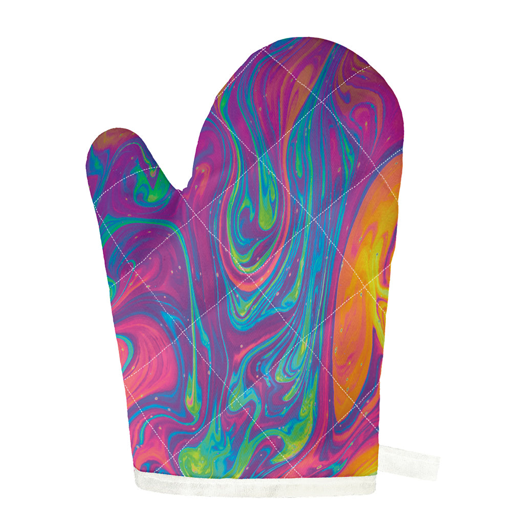 Psychedelic Liquid Print Single Oven Mitt