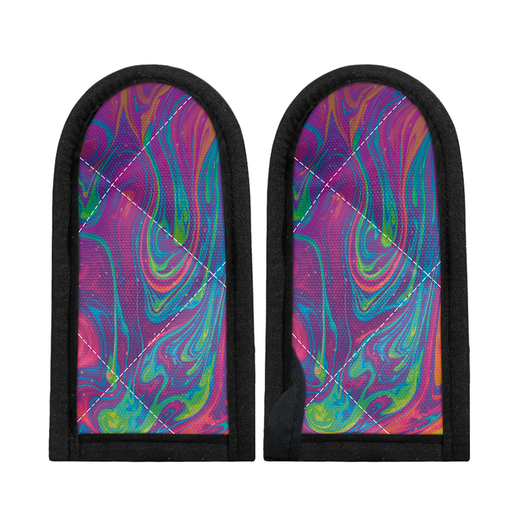 Psychedelic Liquid Print Skillet Handle Cover