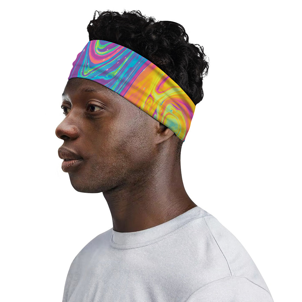 Psychedelic Liquid Print Sports Headband