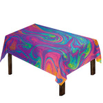 Psychedelic Liquid Print Tablecloth