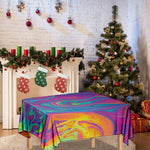 Psychedelic Liquid Print Tablecloth