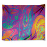 Psychedelic Liquid Print Tapestry
