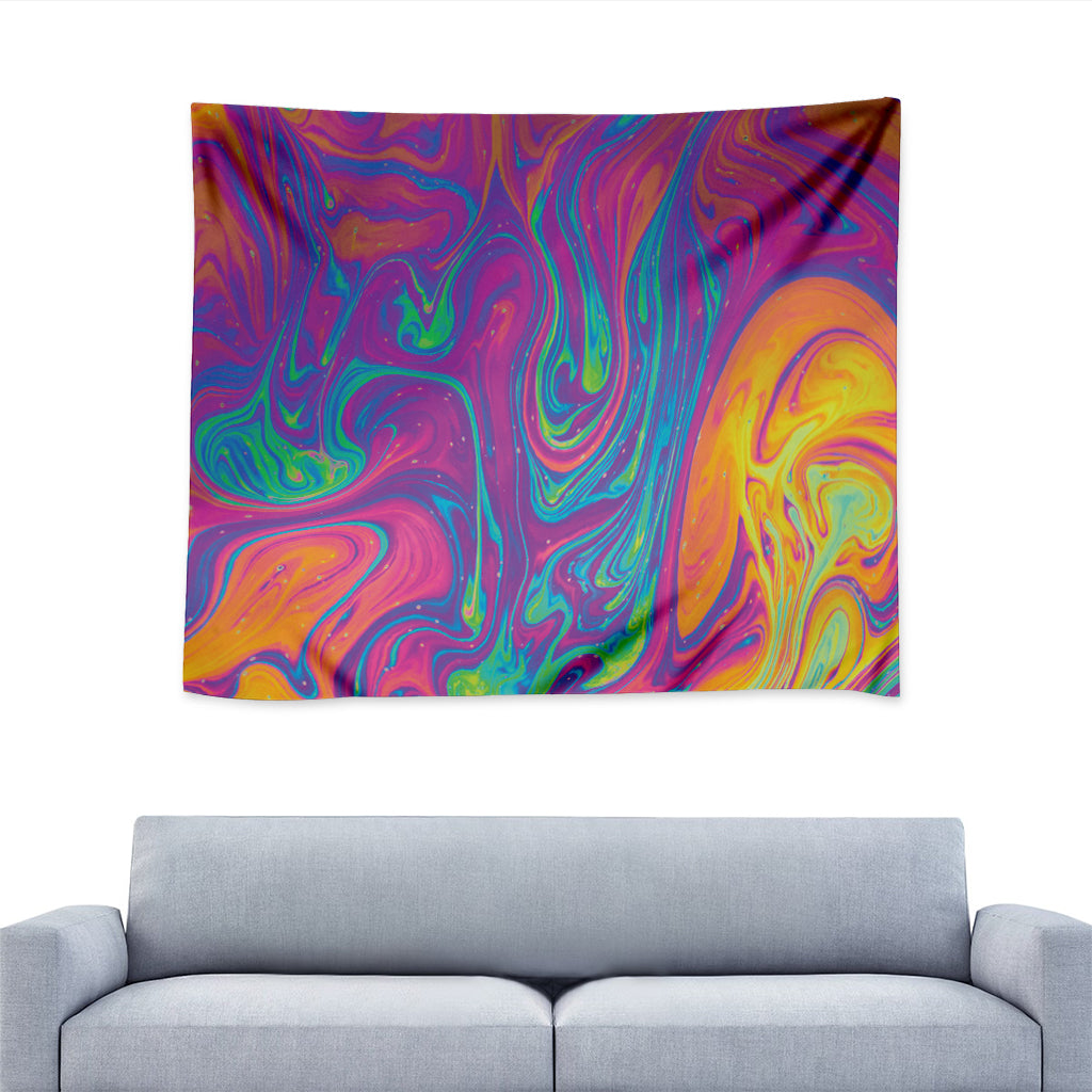 Psychedelic Liquid Print Tapestry