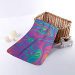 Psychedelic Liquid Print Towel