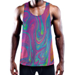 Psychedelic Liquid Print Training Tank Top