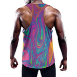 Psychedelic Liquid Print Training Tank Top