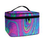 Psychedelic Liquid Print Travel Makeup Bag