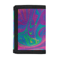 Psychedelic Liquid Print Trifold Wallet