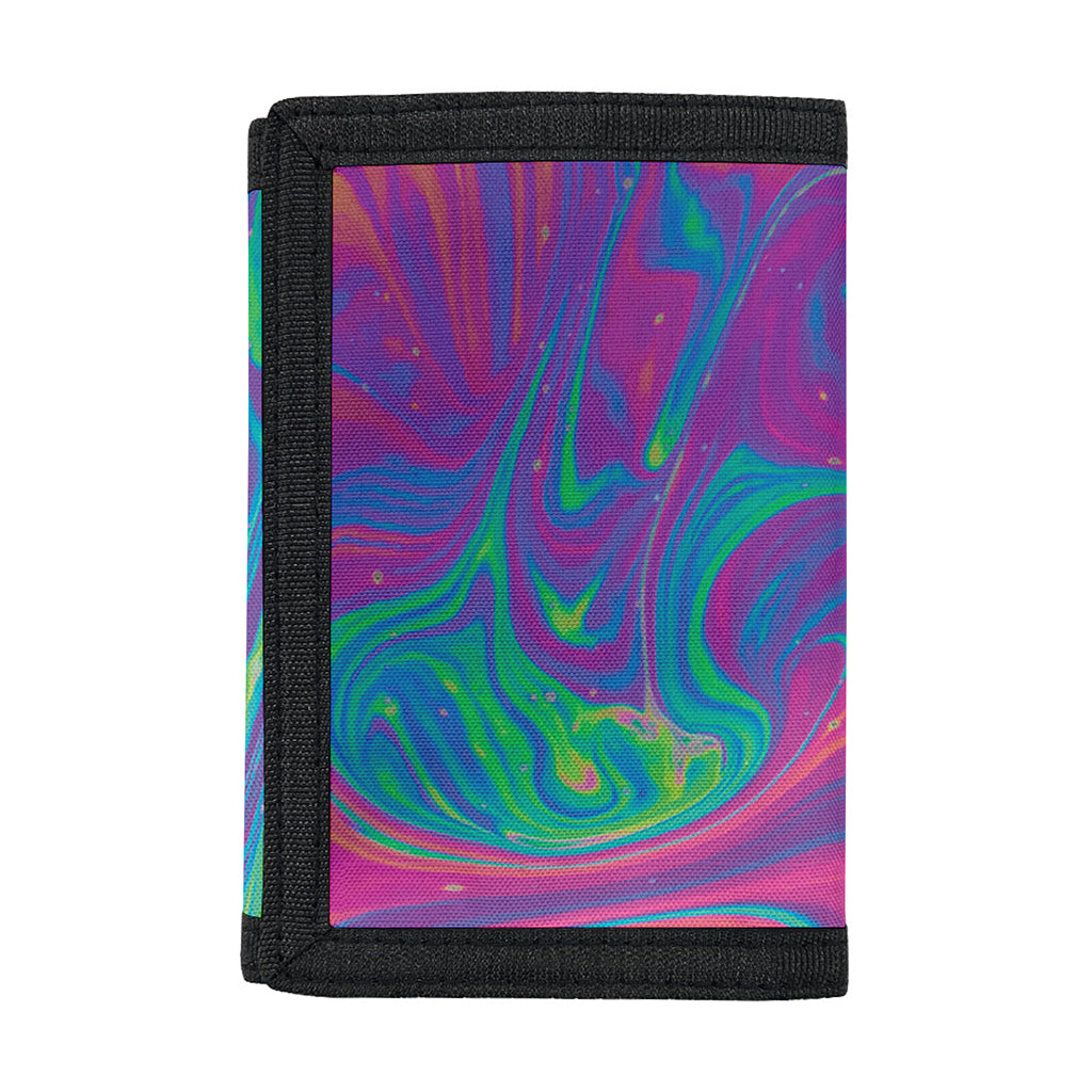 Psychedelic Liquid Print Trifold Wallet