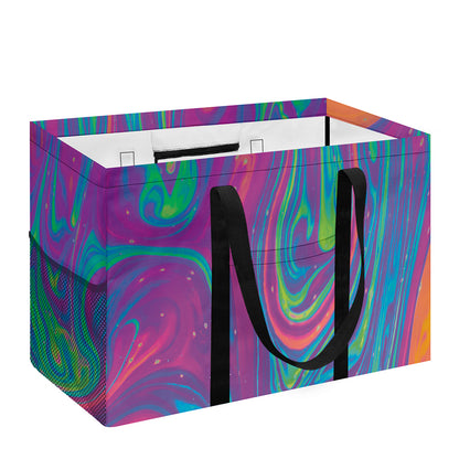 Psychedelic Liquid Print Utility Tote Bag