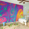 Psychedelic Liquid Print Wall Sticker
