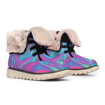 Psychedelic Liquid Print Winter Boots
