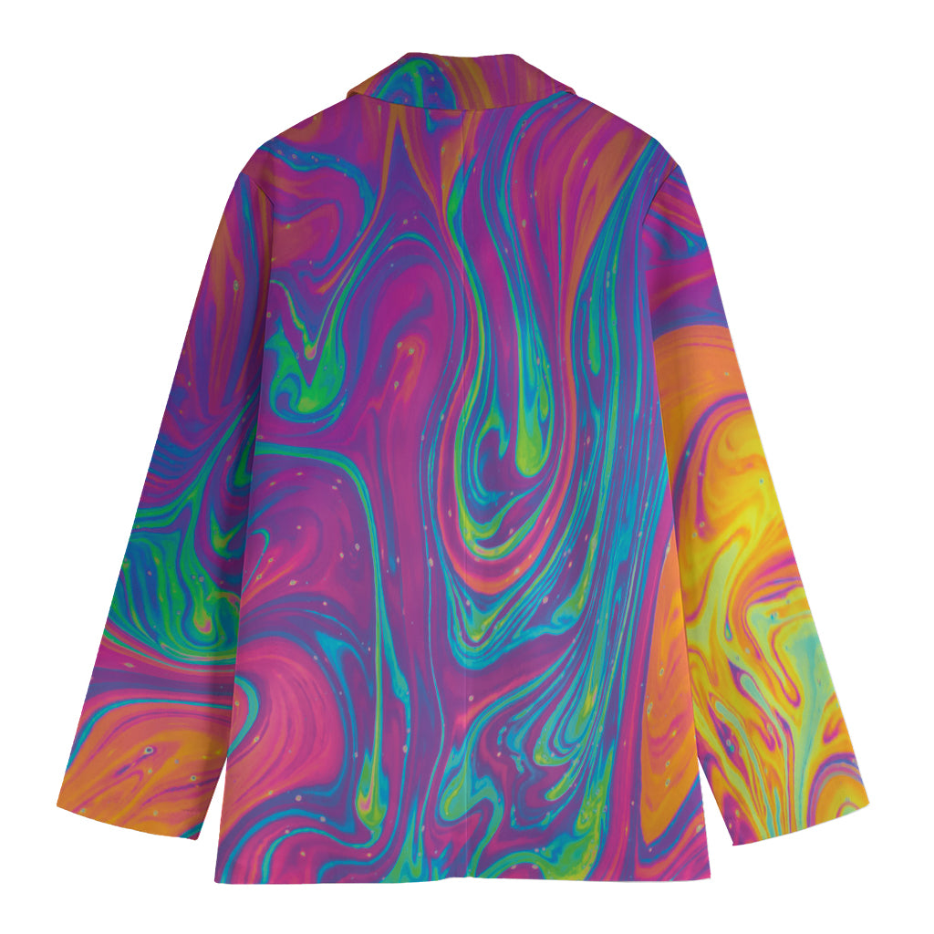 Psychedelic Liquid Print Women's Blazer