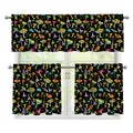 Psychedelic Mushroom Pattern Print 3 Piece Kitchen Curtains