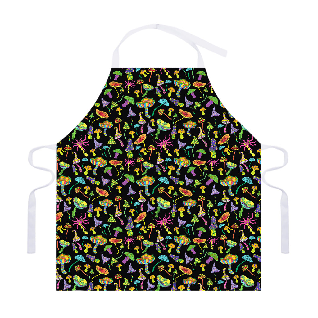 Psychedelic Mushroom Pattern Print Adjustable Apron