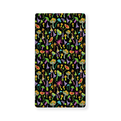 Psychedelic Mushroom Pattern Print Baby Crib Sheet