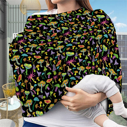 Psychedelic Mushroom Pattern Print Baby Seat Cover