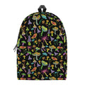 Psychedelic Mushroom Pattern Print School Backpack