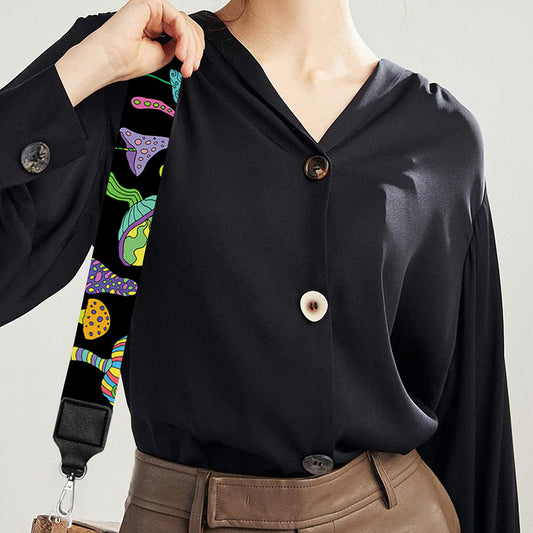 Psychedelic Mushroom Pattern Print Bag Strap