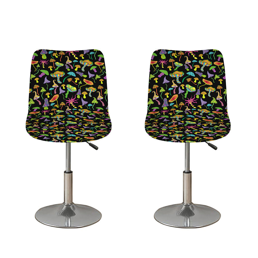 Psychedelic Mushroom Pattern Print Bar Stool Covers