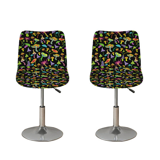 Psychedelic Mushroom Pattern Print Bar Stool Covers