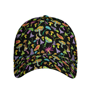 Psychedelic Mushroom Pattern Print Baseball Cap