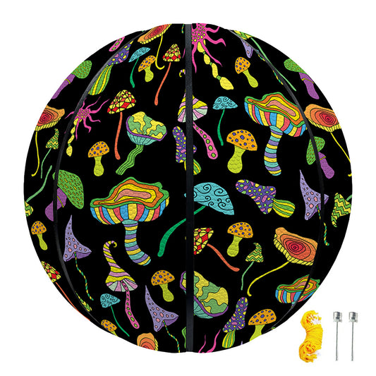 Psychedelic Mushroom Pattern Print Basketball