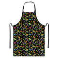 Psychedelic Mushroom Pattern Print Bib Apron With Pocket